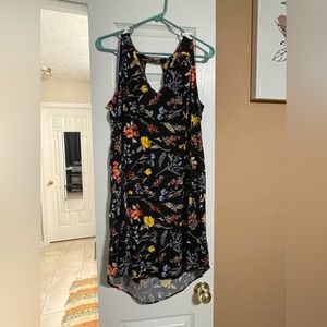 Old Navy, size L, black and floral dress